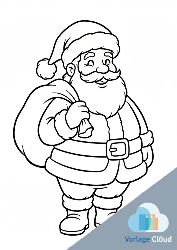 Santa Claus zum Ausdrucken-wm