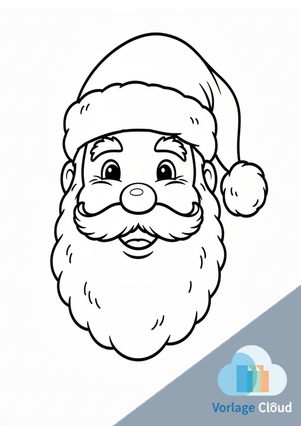 Weihnachtsmann zum Ausdrucken-wm