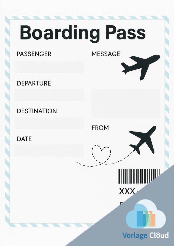 einladung flugticket vorlage gratis