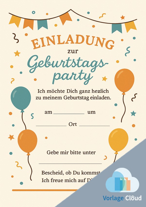 einladung vorlage zum ausdrucken
