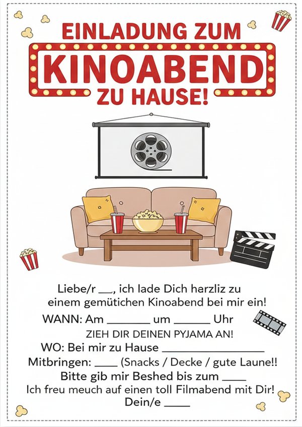 einladung kinoabend zu hause vorlage pdf