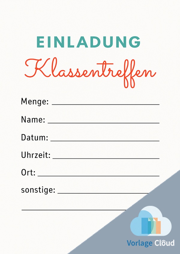einladung klassentreffen zum eindrucken pdf