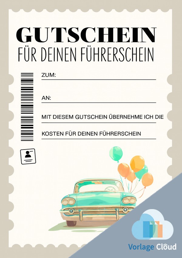 führerschein gutschein vorlage pdf