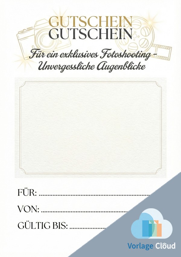 gutschein fotoshooting vorlage pdf