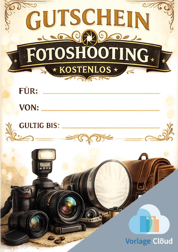 gutschein fotoshooting vorlage