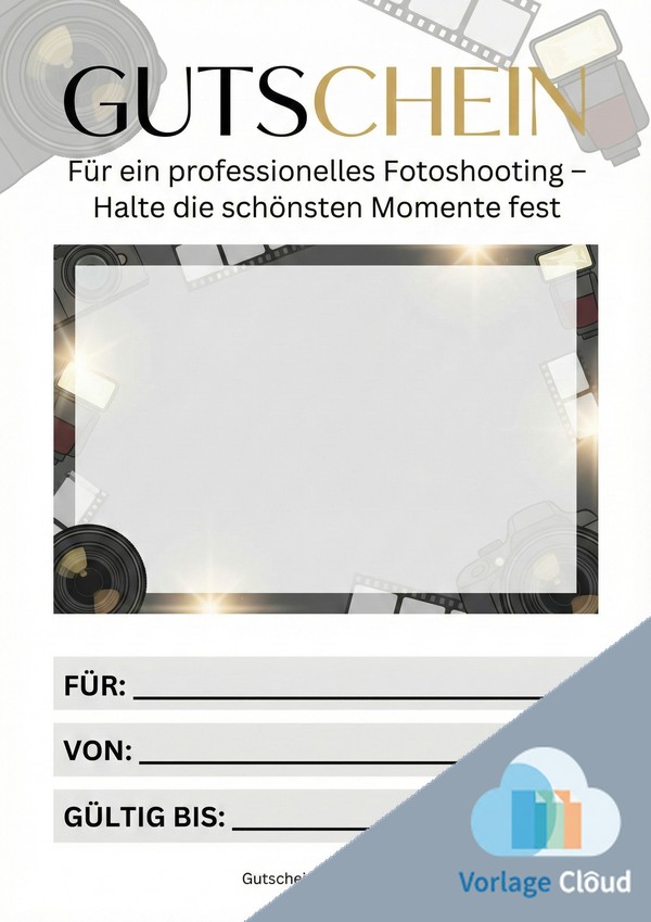 gutschein fotoshooting vorlage zum ausdrucken