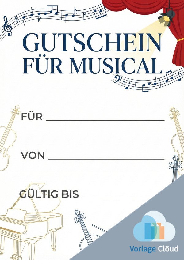 gutschein für musical vorlage kostenlos
