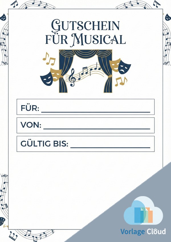 gutschein für musical vorlage