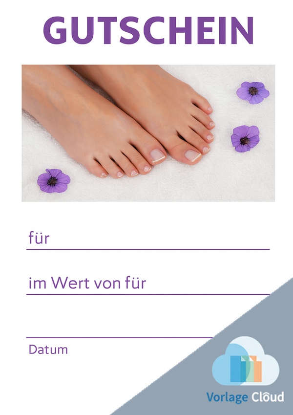 gutschein fußpflege vorlage pdf