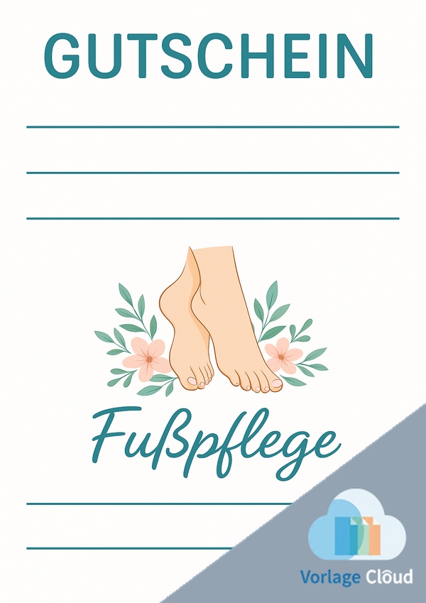 gutschein fußpflege vorlage zum ausdrucken