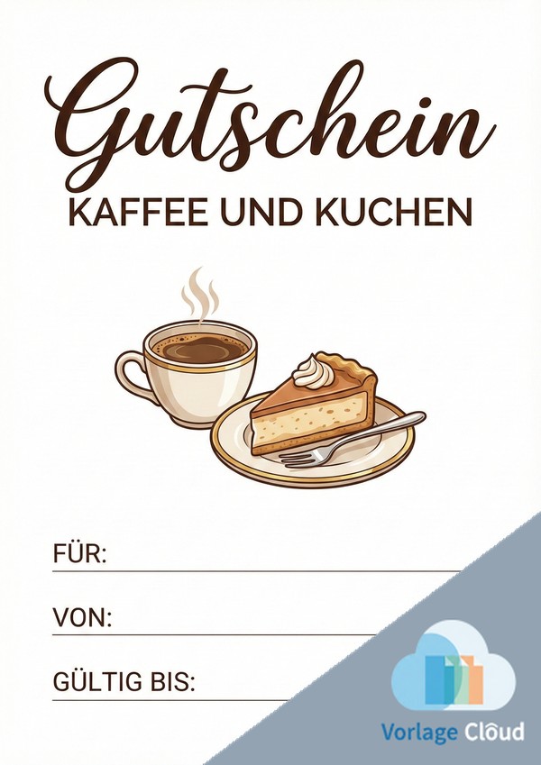 gutschein kaffee und kuchen vorlage zum ausdrucken