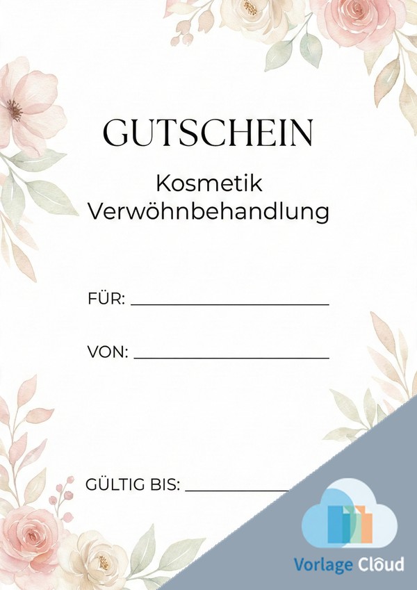 gutschein kosmetik vorlage zum ausdrucken