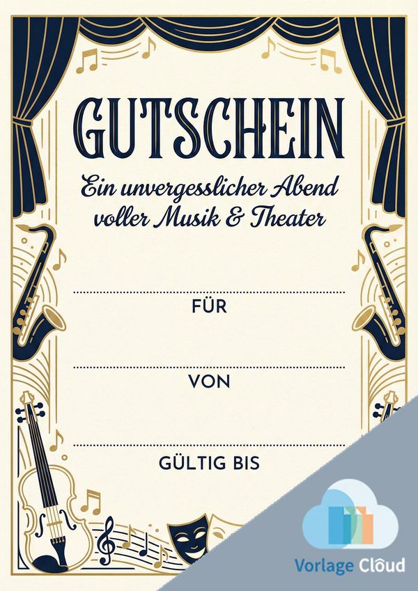 gutschein musical vorlage