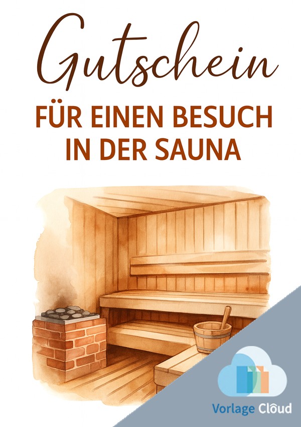 gutschein sauna vorlage