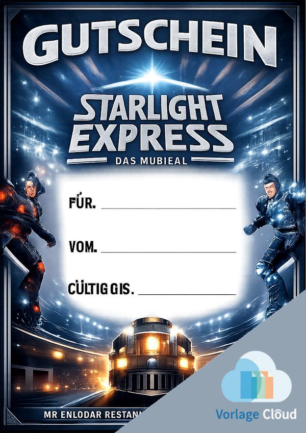 gutschein starlight express vorlage für ausdruck