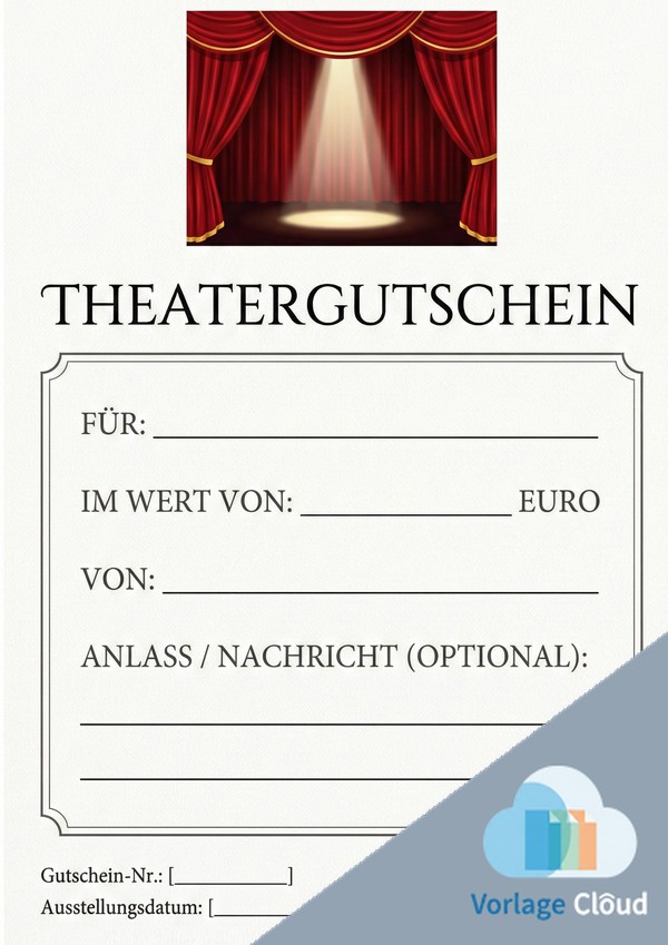 gutschein theaterbesuch vorlage