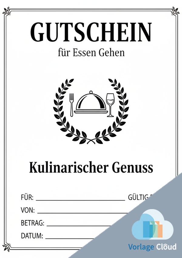 gutschein vorlage essen gehen gratis