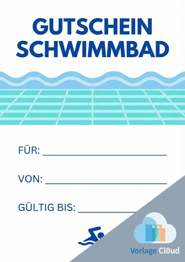 gutschein vorlage schwimmbad für ausdruck