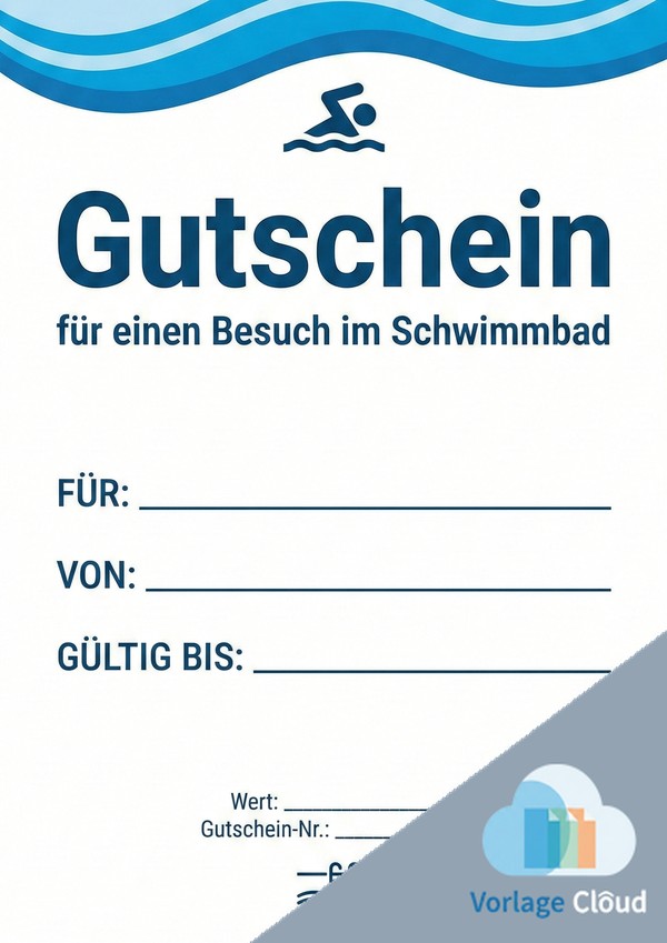 gutschein vorlage schwimmbad