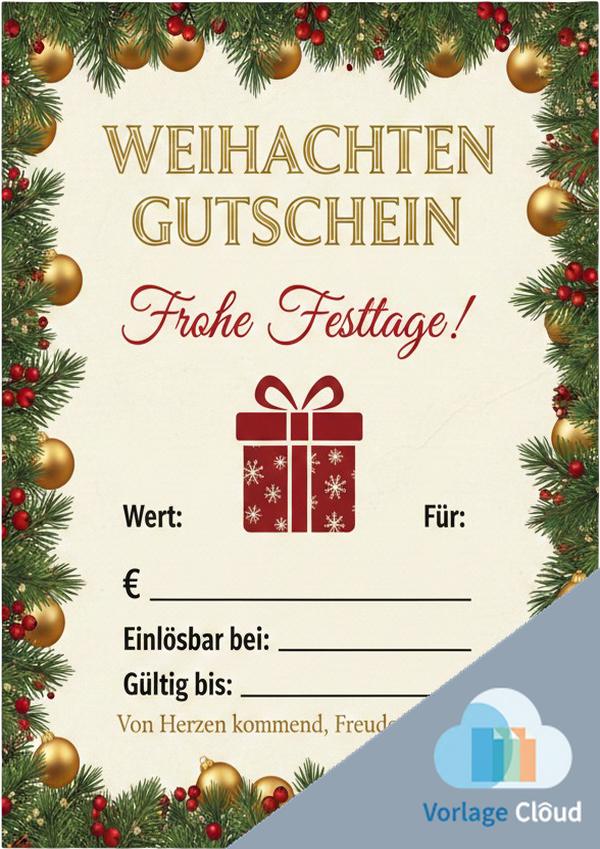 gutschein weihnachten