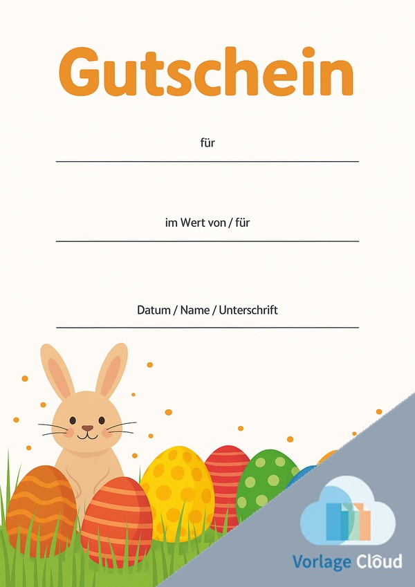 gutschein zu ostern