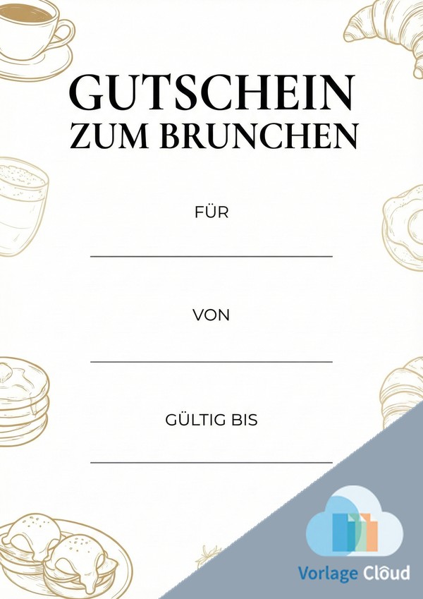 gutschein zum brunchen vorlage pdf