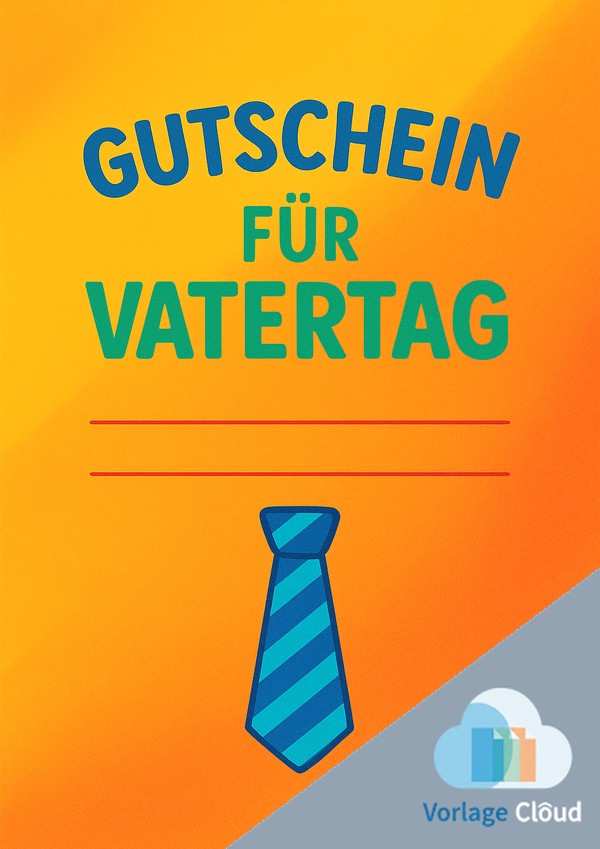 gutschein zum vatertag sum Ausdrucken