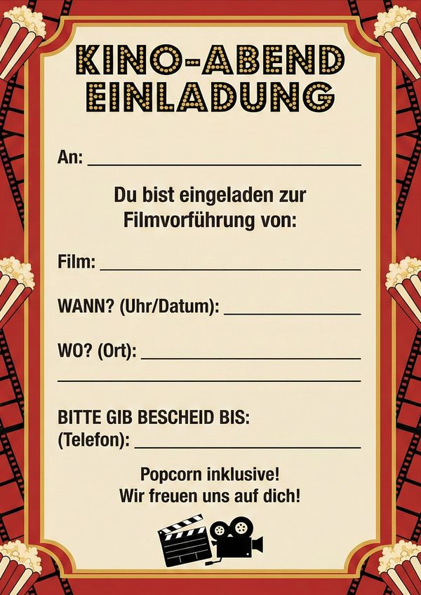 kino einladung vorlage kostenlos