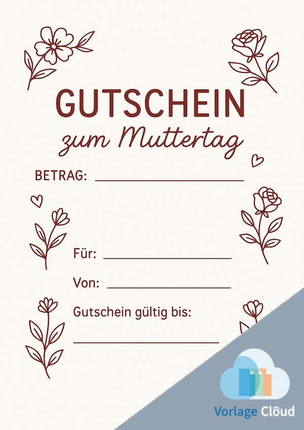 muttertag vorlagen zum ausdrucken