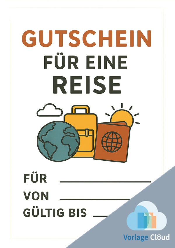 reise gutschein vorlage kostenlos