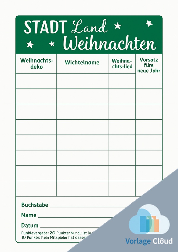 stadt land weihnachten vorlage pdf