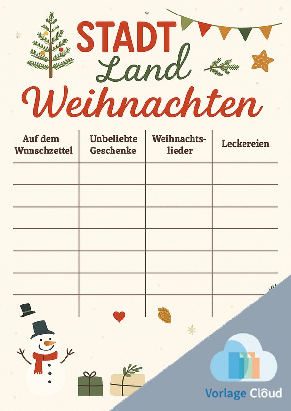 stadt land weihnachten vorlage zum ausdrucken