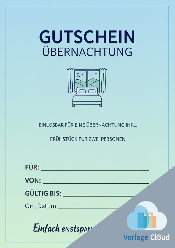 übernachtung vorlage kostenlos fur ausdruck