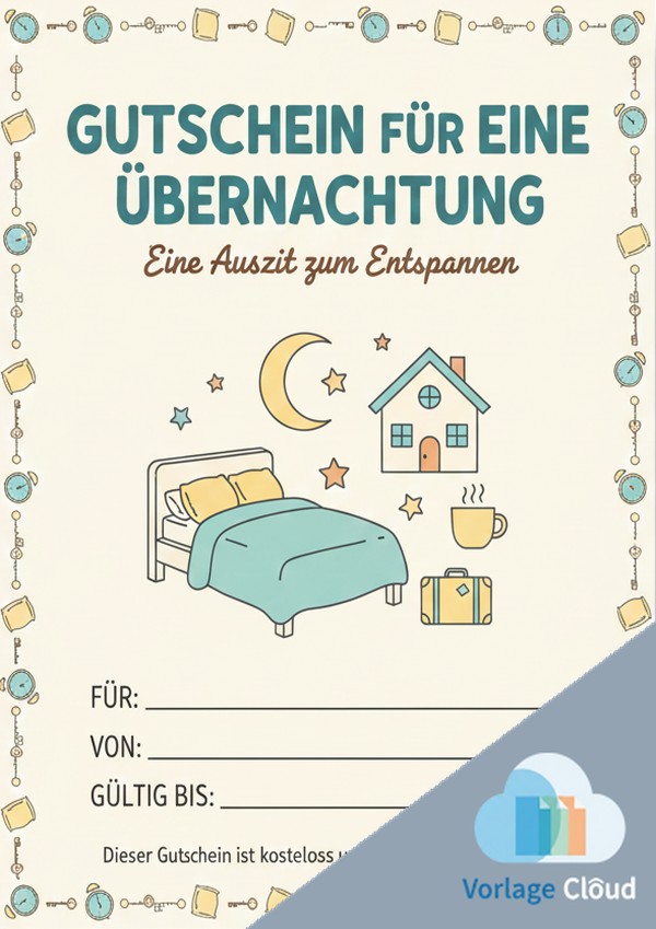 übernachtung vorlage kostenlos