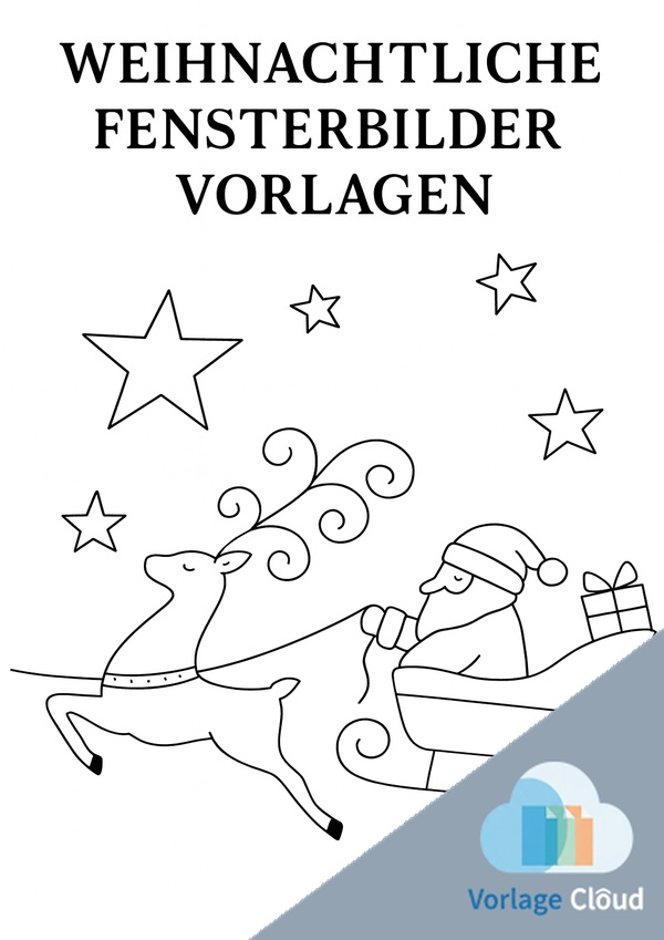 weihnachtliche fensterbilder vorlage