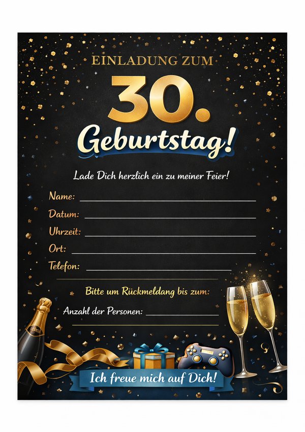 30 geburtstag einladung vorlage pdf