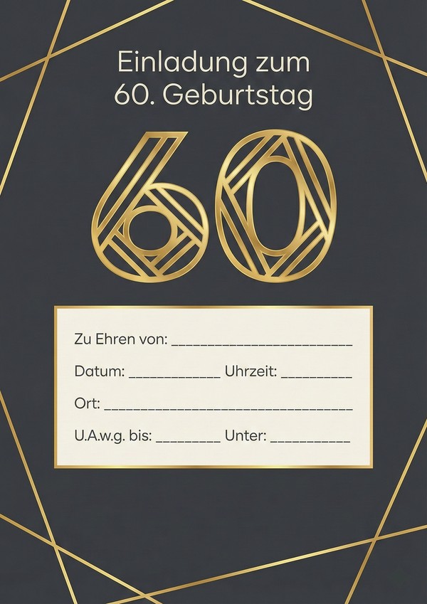 60 geburtstag einladung vorlage gratis