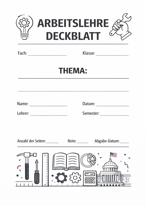 arbeitslehre deckblatt zum ausdrucken
