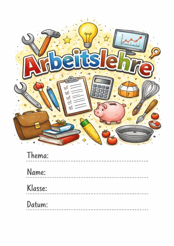 arbeitslehre deckblätter zum ausdrucken