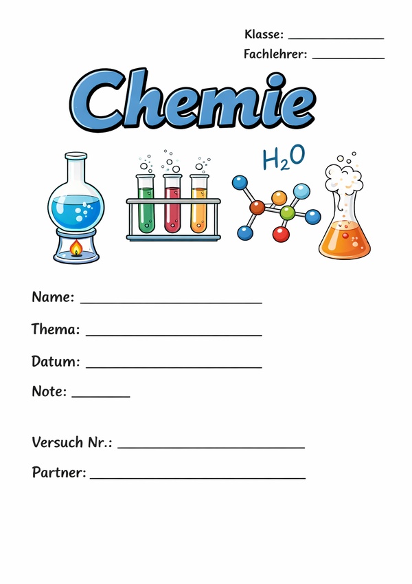 chemie deckblatt selber malen