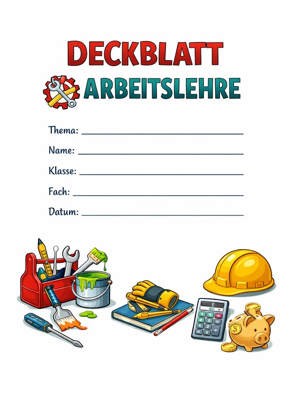 deckblatt für arbeitslehre