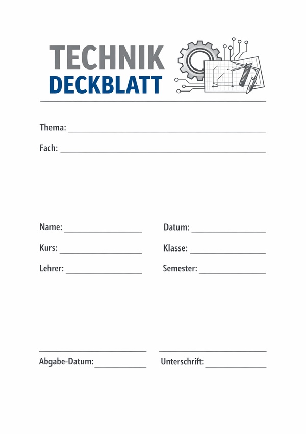 deckblatt für technik