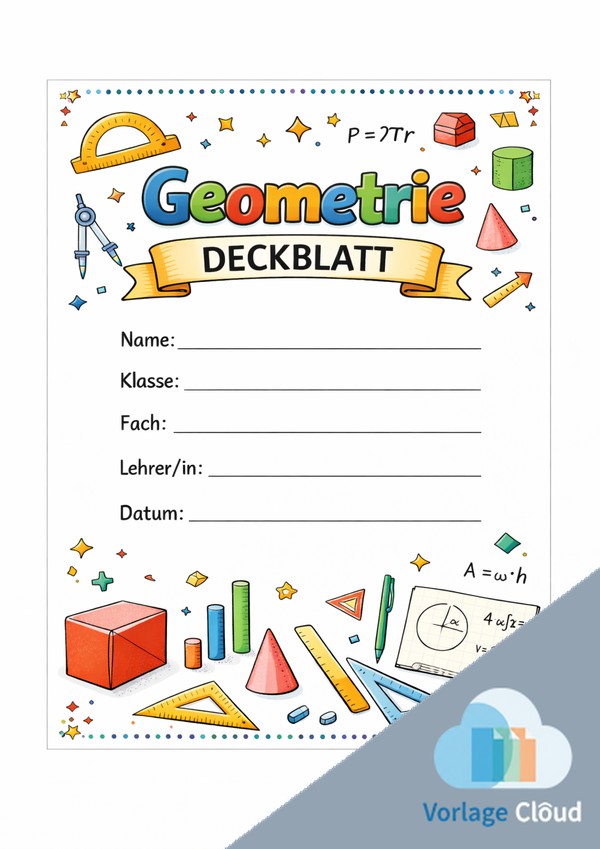 deckblatt geometrie ausdrucken