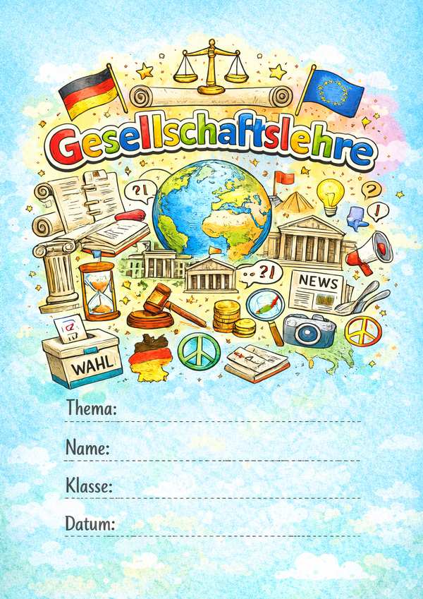 deckblatt gesellschaftslehre zum ausdrucken