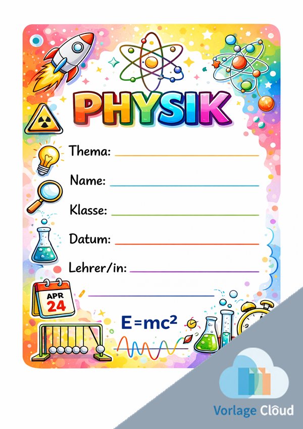 deckblatt physik ausdrucken
