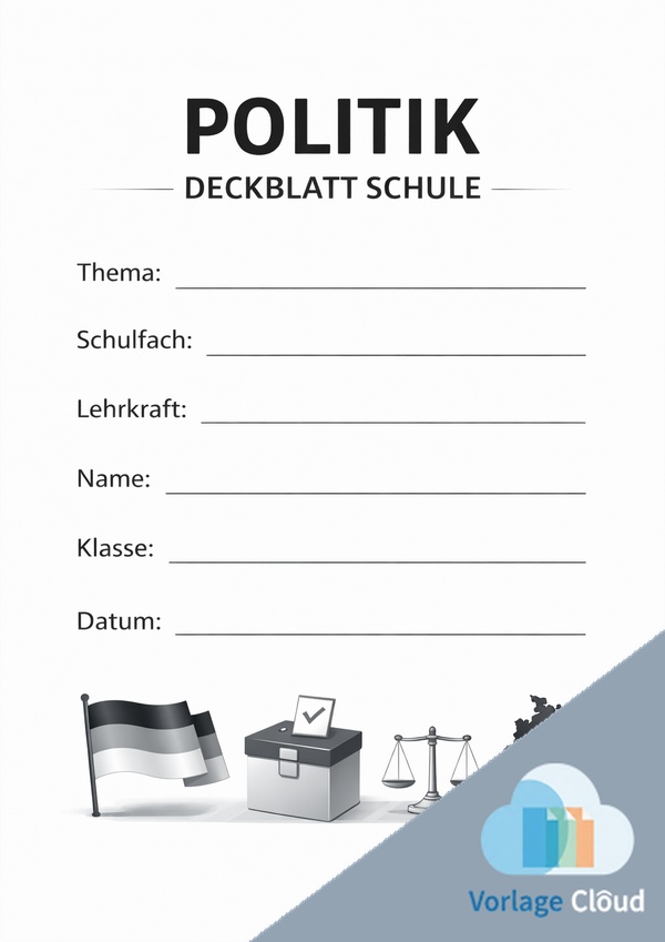 deckblatt politik zum ausdrucken