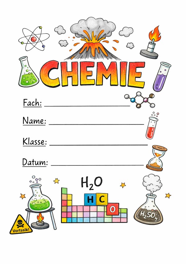 deckblätter chemie ausdrucken