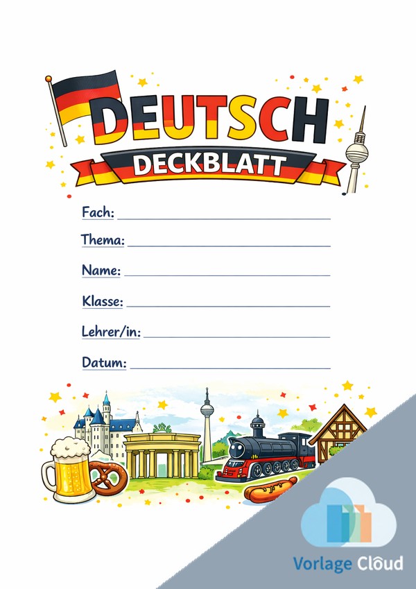 deutsch deckblatt ausdrucken