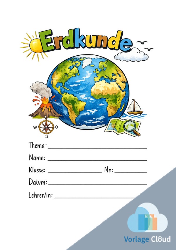 erdkunde deckblatt zum ausdrucken