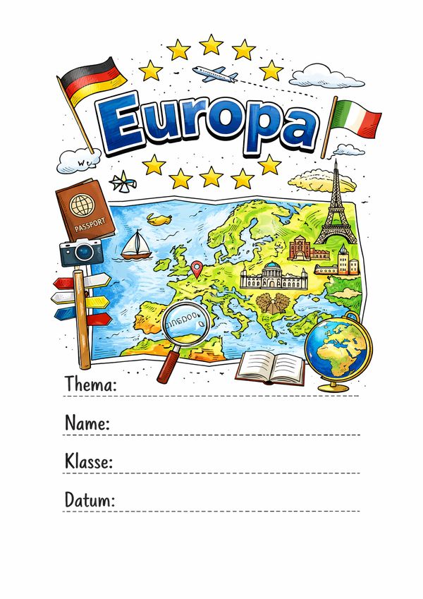 europa deckblatt zum ausladen